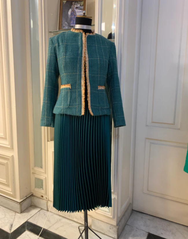 Olive Tweed Blazer - Image 5