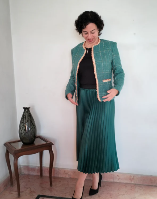 Olive Tweed Blazer - Image 3