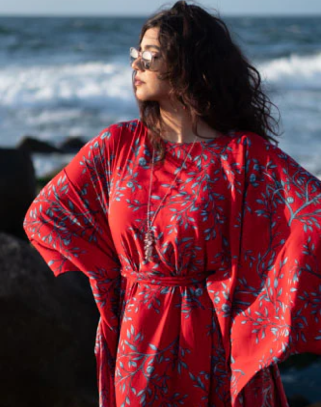 Persian Red Resort Dress - Image 2