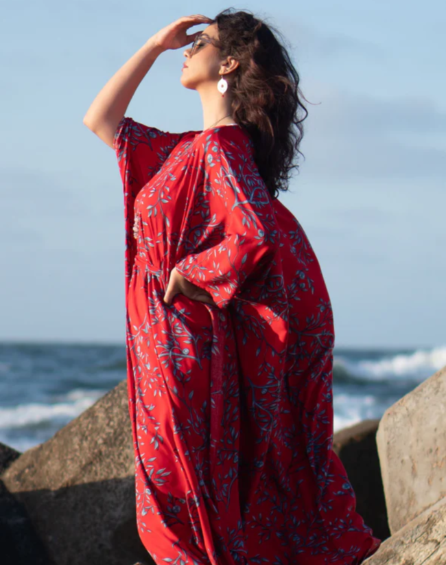 Persian Red Resort Dress - Image 4